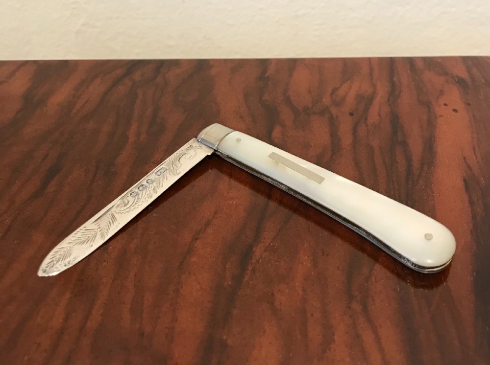 Victorian Silver & Mother of Pearl Fruit Knife View IV