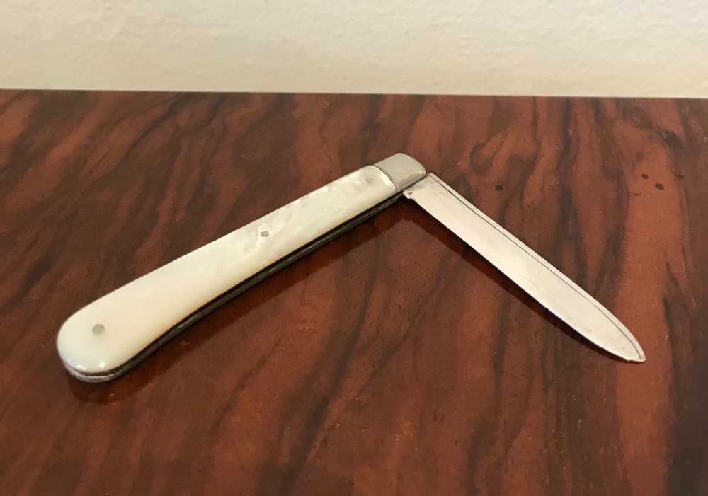 Victorian Silver & Mother of Pearl Fruit Knife View VII