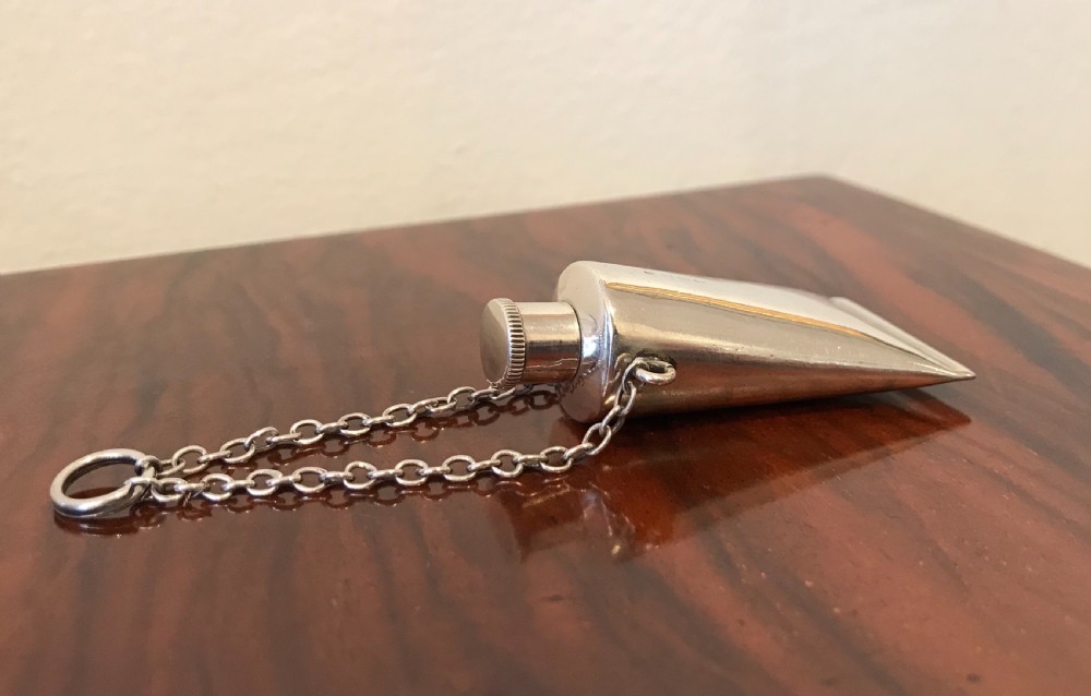 Rare Solid Silver Paint Tube Scent Bottle, Chester 1888 View II