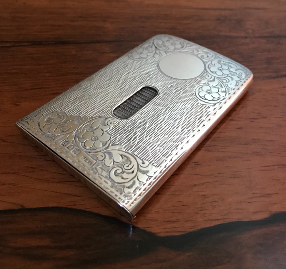 Fantastic Edwardian Silver Card Case, 1910