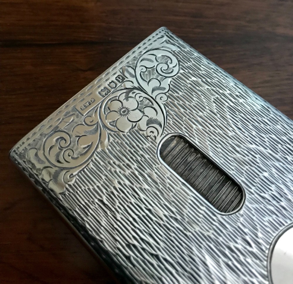 Fantastic Edwardian Silver Card Case, 1910 View VIII