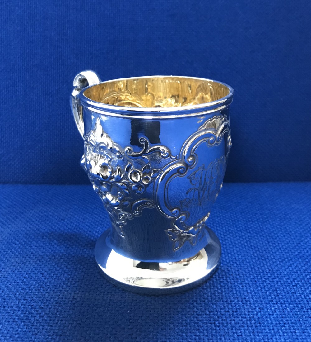 Quality Victorian Silver Mug, 1839 View II