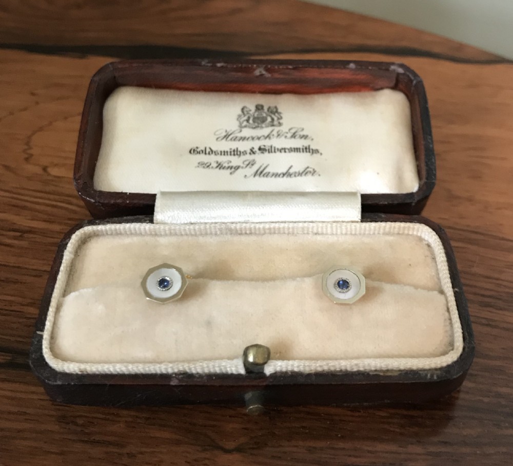 Pair of Art Deco Gold Collar Studs View II