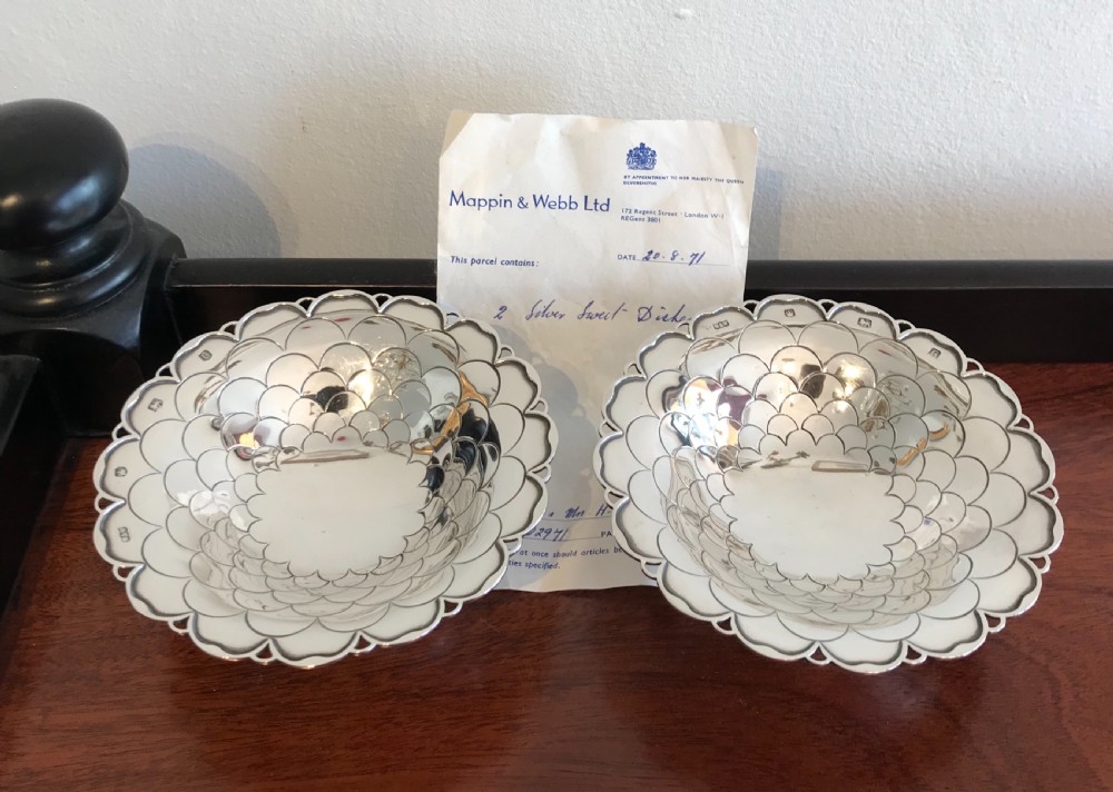 Fabulous Pair of Bon Bon Dishes, Mappin & Webb View III