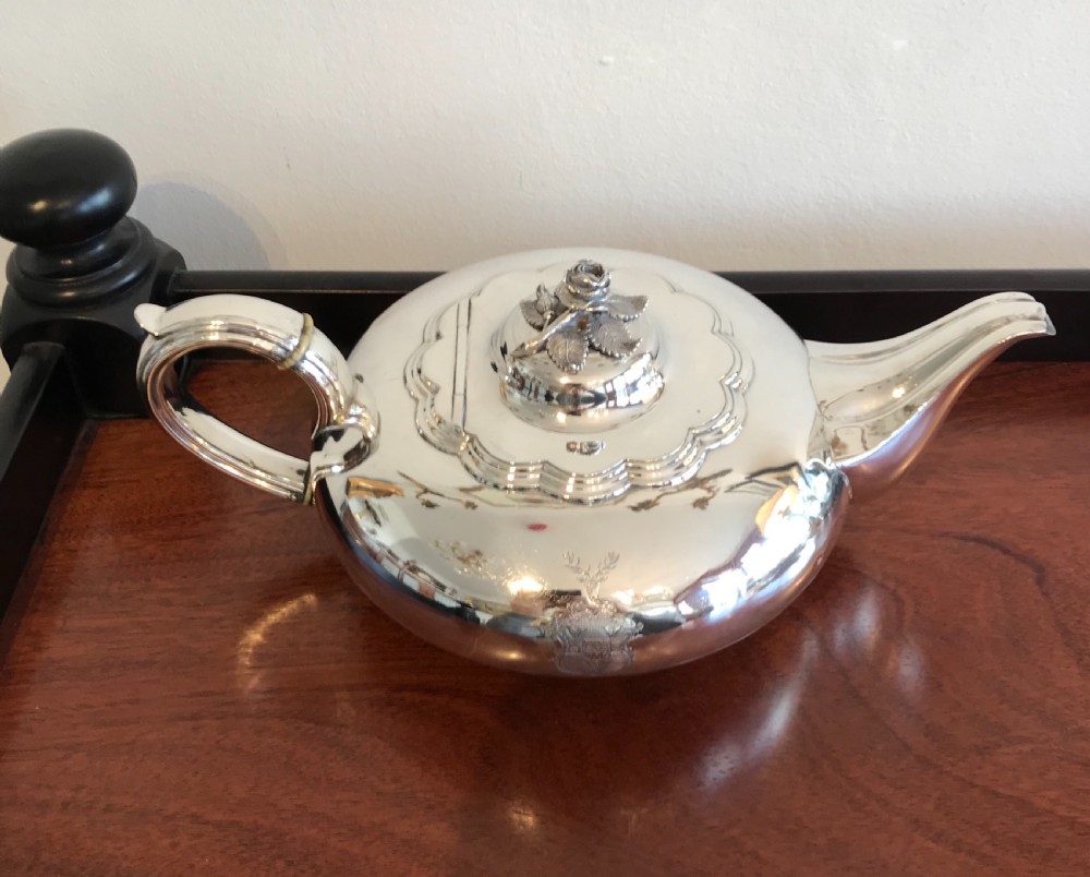 George IV Silver Teapot, 1828 View II