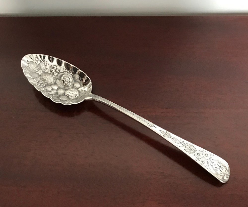 Georgian Silver Berry Spoon, 1796