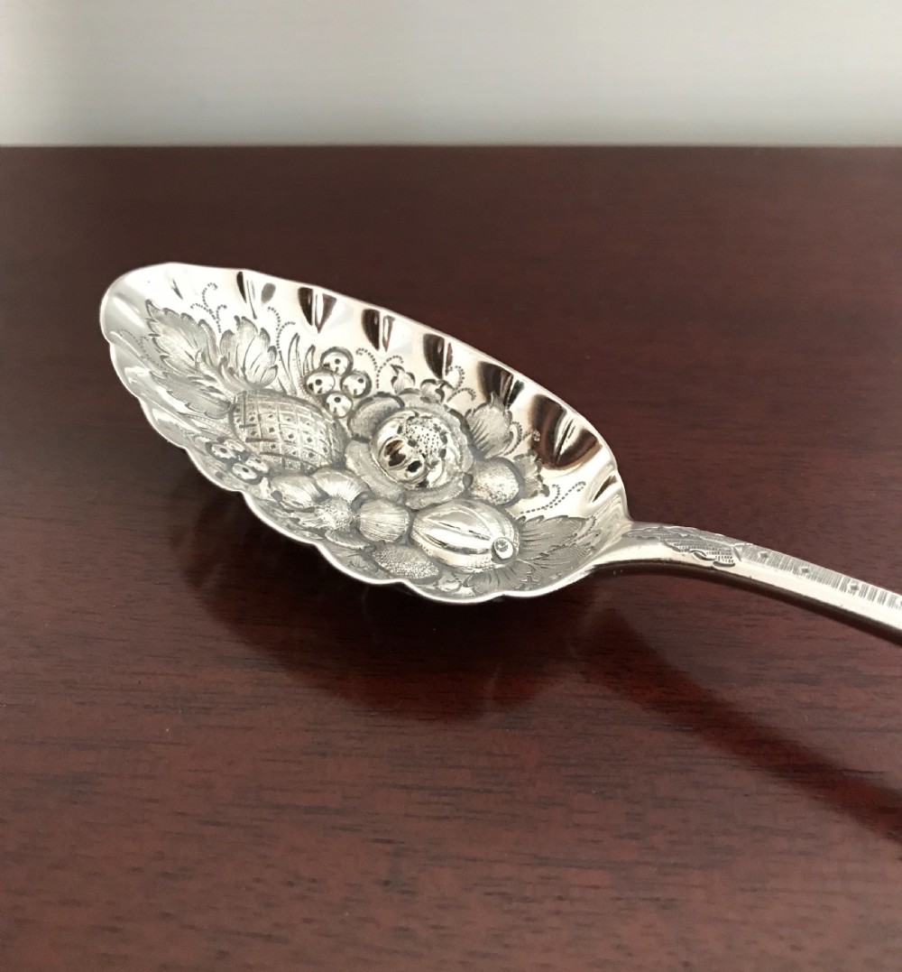 Georgian Silver Berry Spoon, 1796 View IV