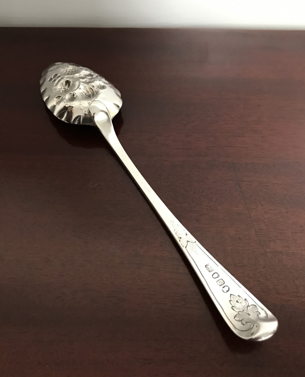 Georgian Silver Berry Spoon, 1796 View V