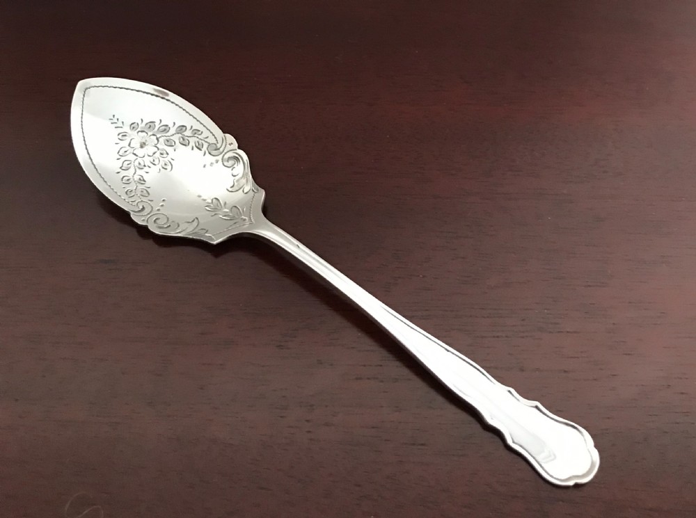 Edwardian Silver Jam Spoon, hallmarked Sheffield 1906. View IV