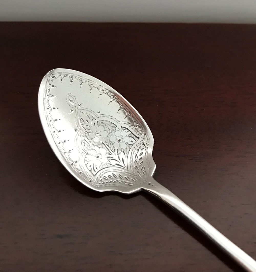 Edwardian Silver Jam Spoon, hallmarked Sheffield 1904 View III