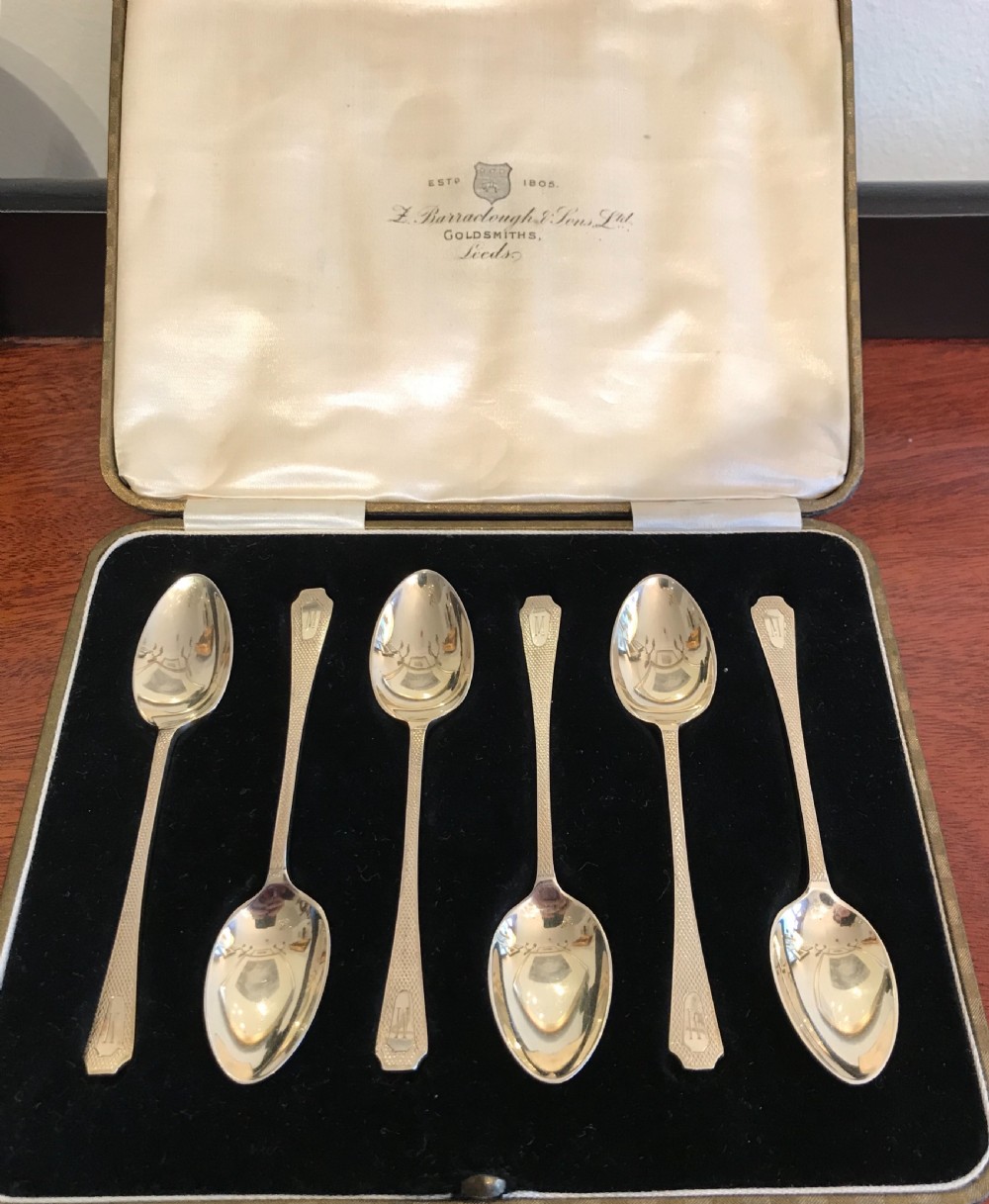 Set of Art Deco Silver Teaspoons  View II