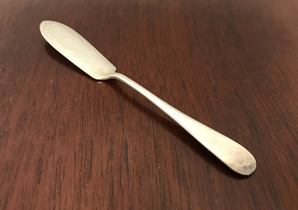 Arts & Crafts Silver Butter Knife by A E Jones View II