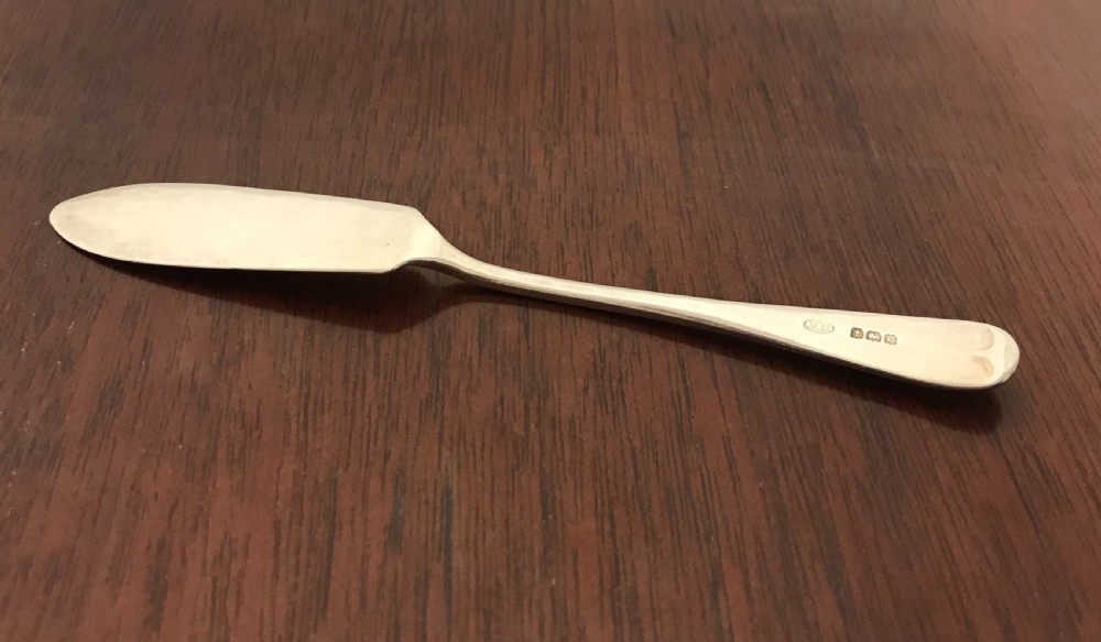Arts & Crafts Silver Butter Knife by A E Jones View III