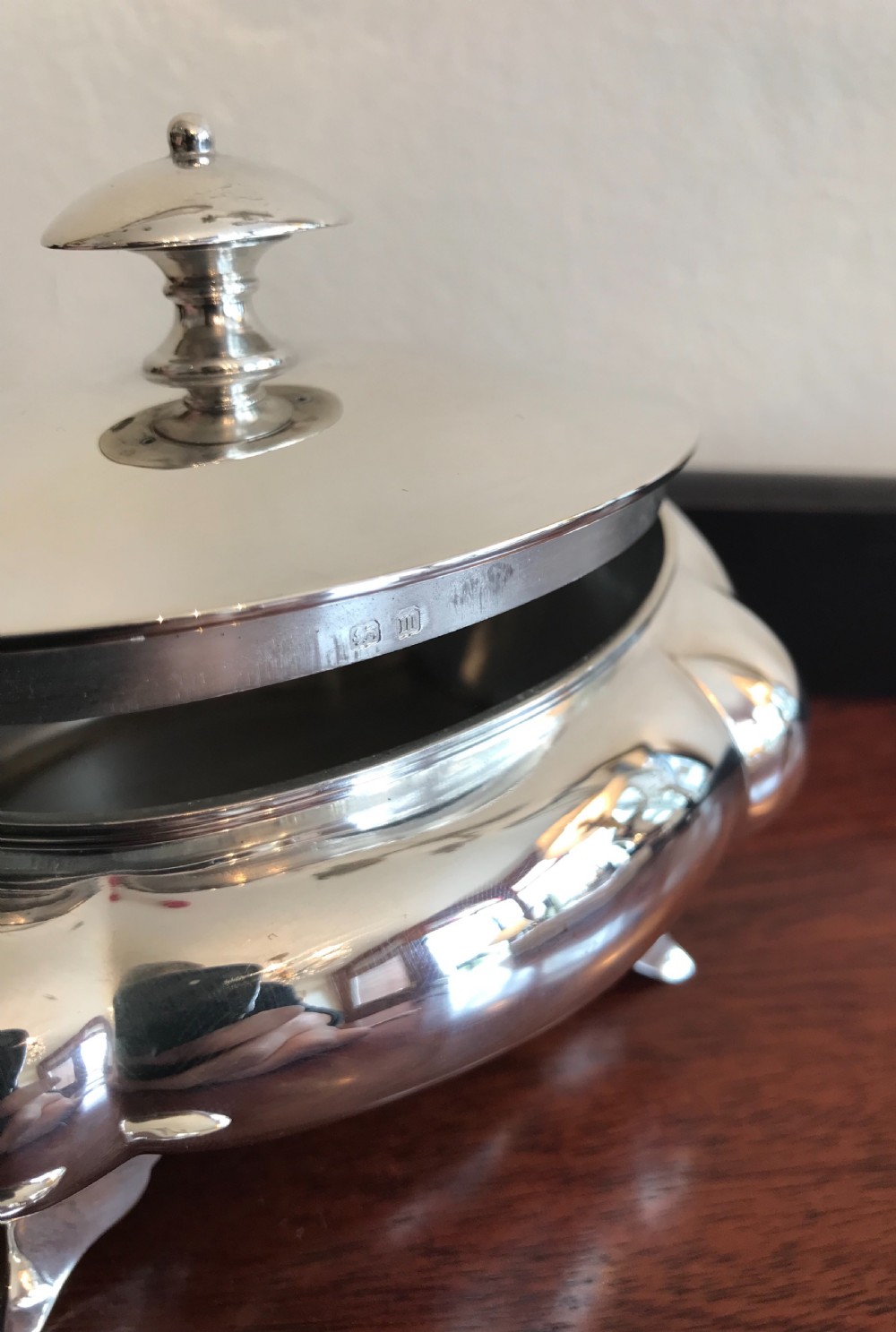 Rare George V Silver Tea Caddy with Integral Spoon View VII