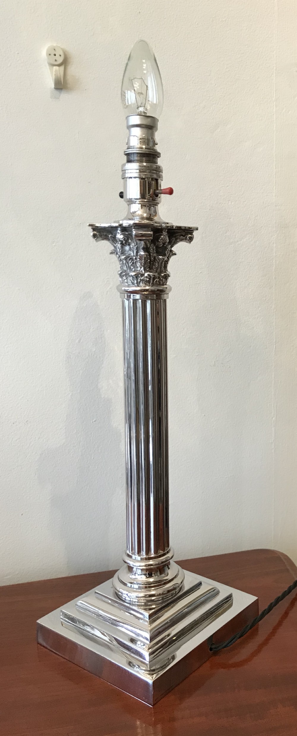 Quality Edwardian Silver Plated Lamp