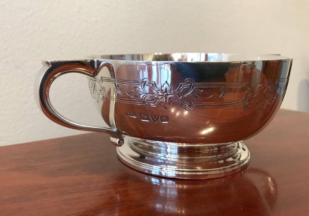 Silver Bowl by Z Barraclough & Sons, hallmarked Chester 1931, 310 grams  View II