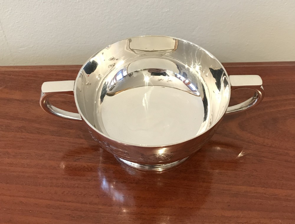 Silver Bowl by Z Barraclough & Sons, hallmarked Chester 1931, 310 grams  View V