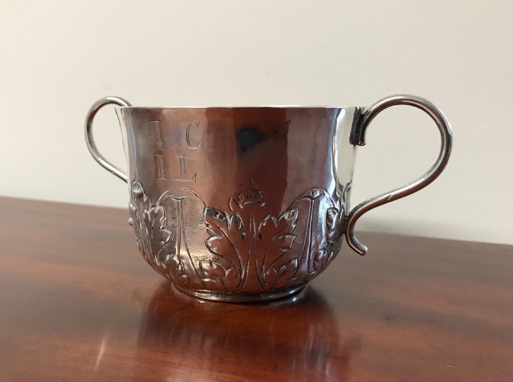 Charles II Silver Porringer View II