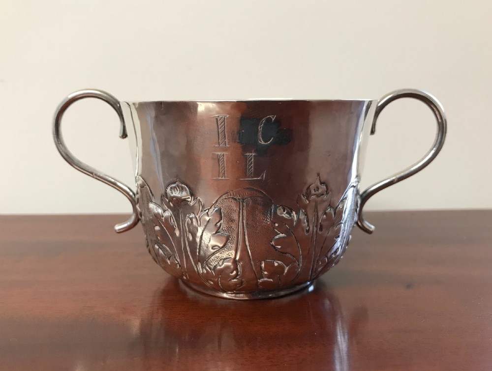 Charles II Silver Porringer View III