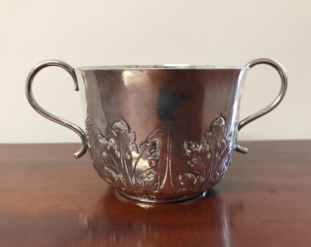 Charles II Silver Porringer View V