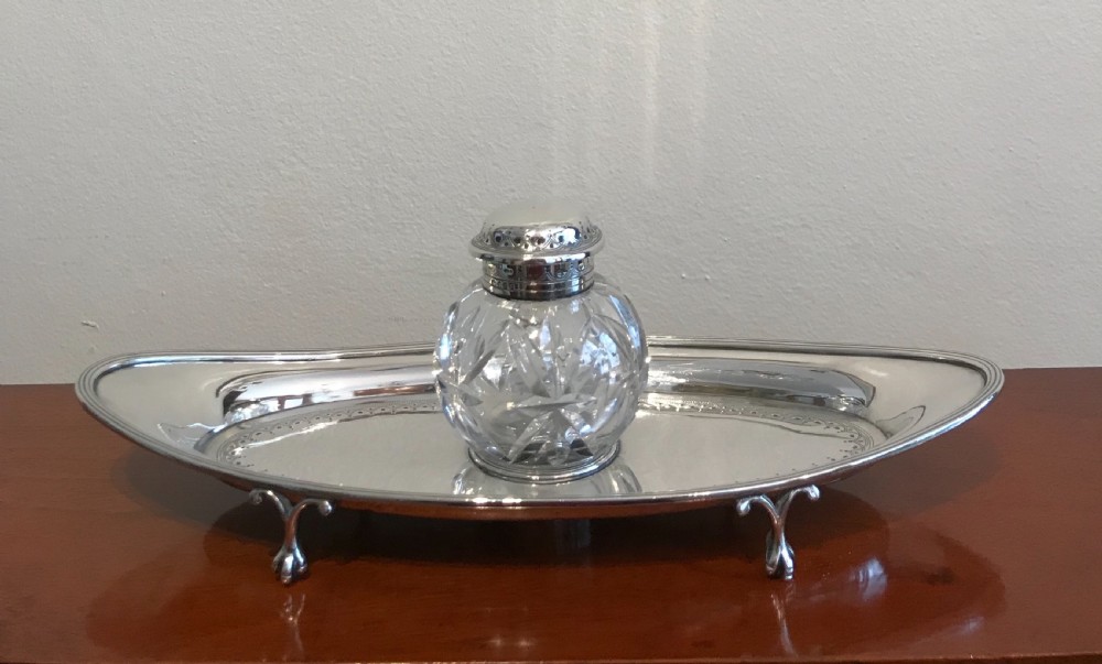 Georgian Silver Inkwell View II