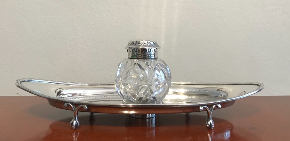 Georgian Silver Inkwell View III