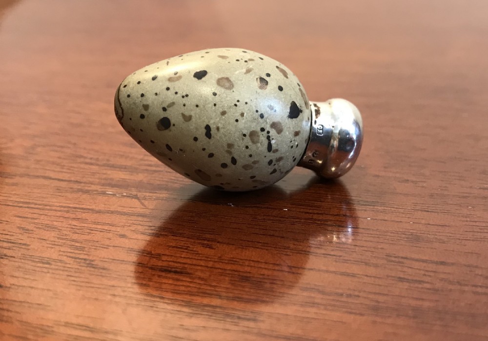 Rare Victorian Birds Egg Scent Bottle View II