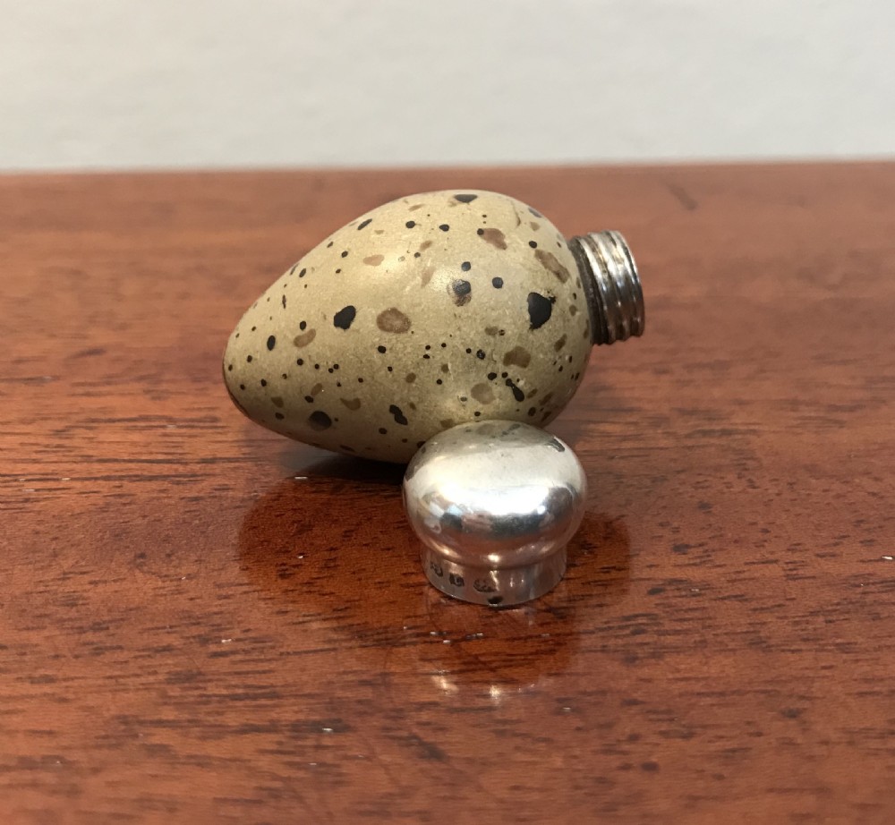 Rare Victorian Birds Egg Scent Bottle View III