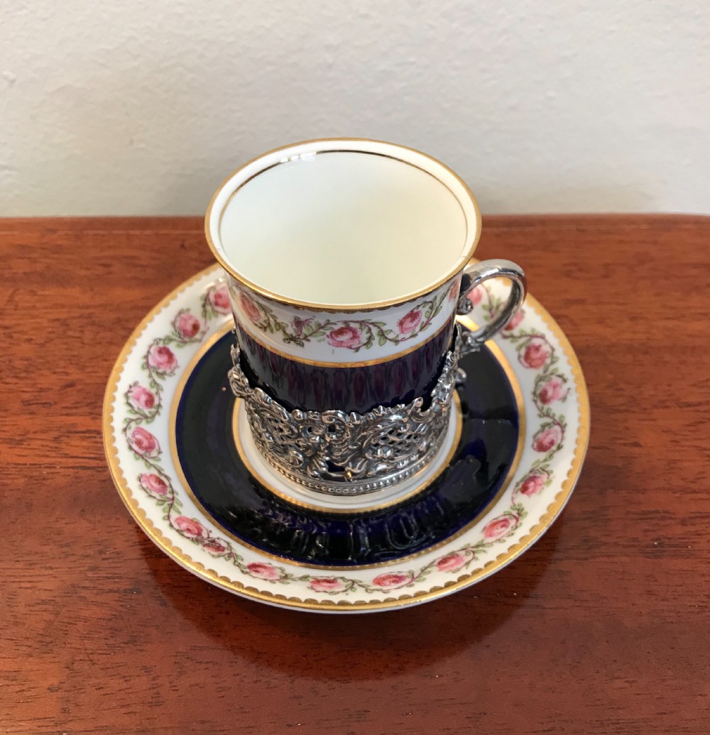 George V Coffee Can & Silver Holder View IV