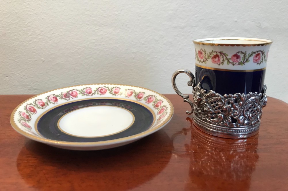 George V Coffee Can & Silver Holder View VII