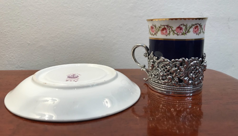 George V Coffee Can & Silver Holder View VIII