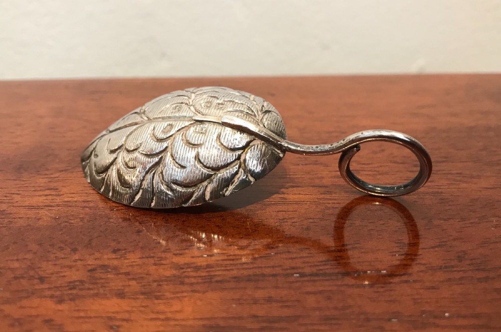 Rare George III Silver Leaf Caddy Spoon  View III