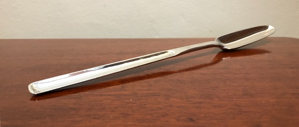 George III Silver Marrow Scoop Spoon View II