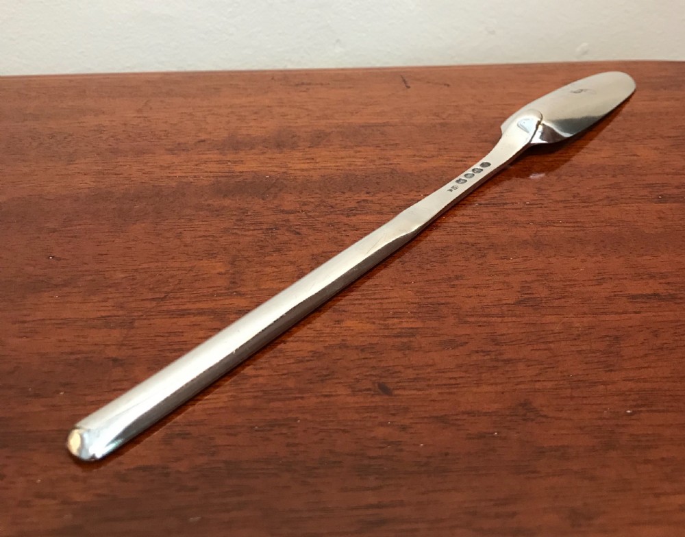 George III Silver Marrow Scoop Spoon View III
