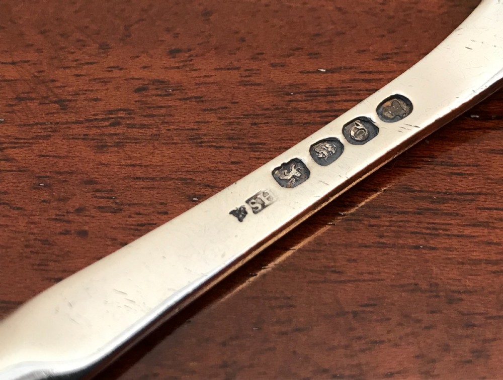 George III Silver Marrow Scoop Spoon View IV