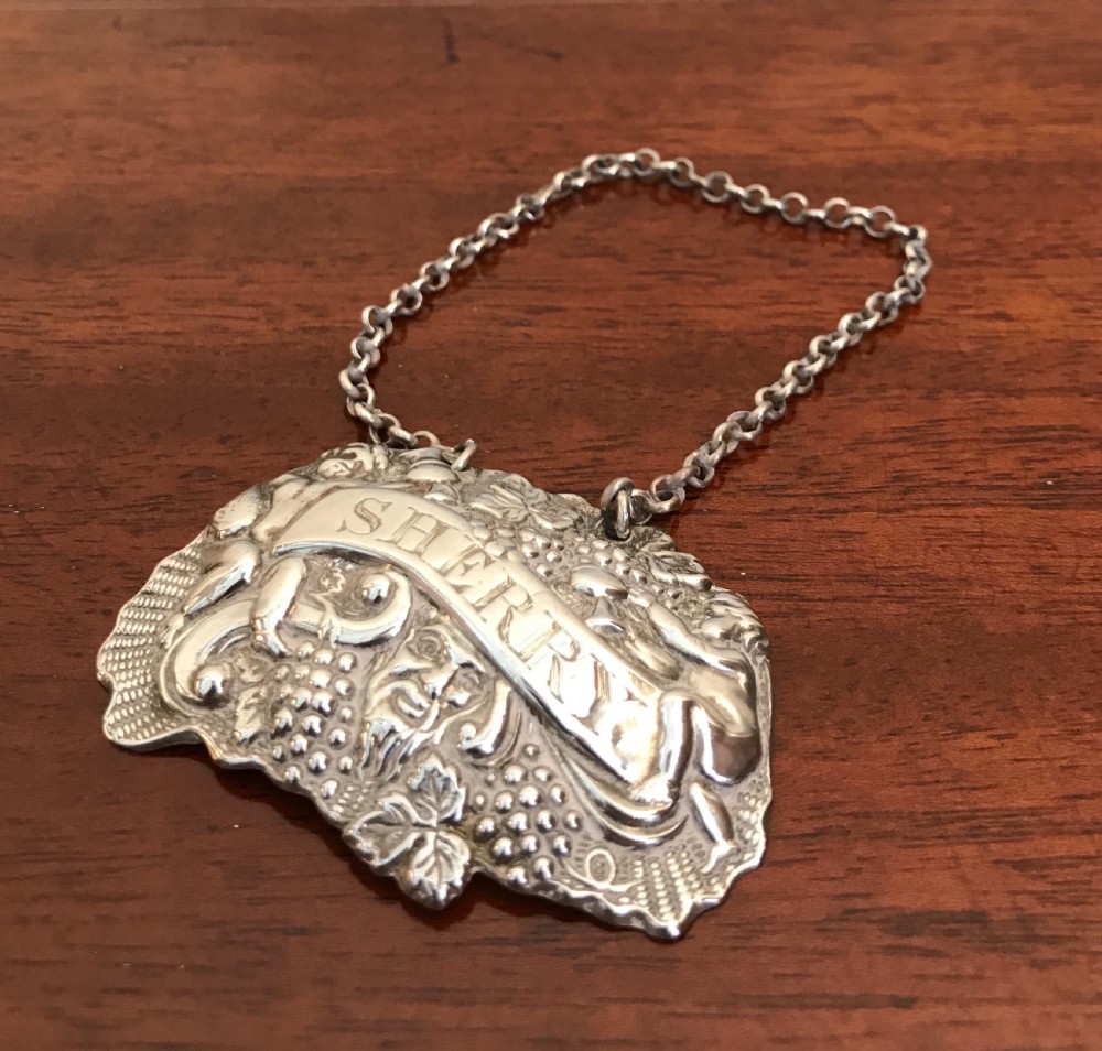 George III Irish Silver Decanter Label