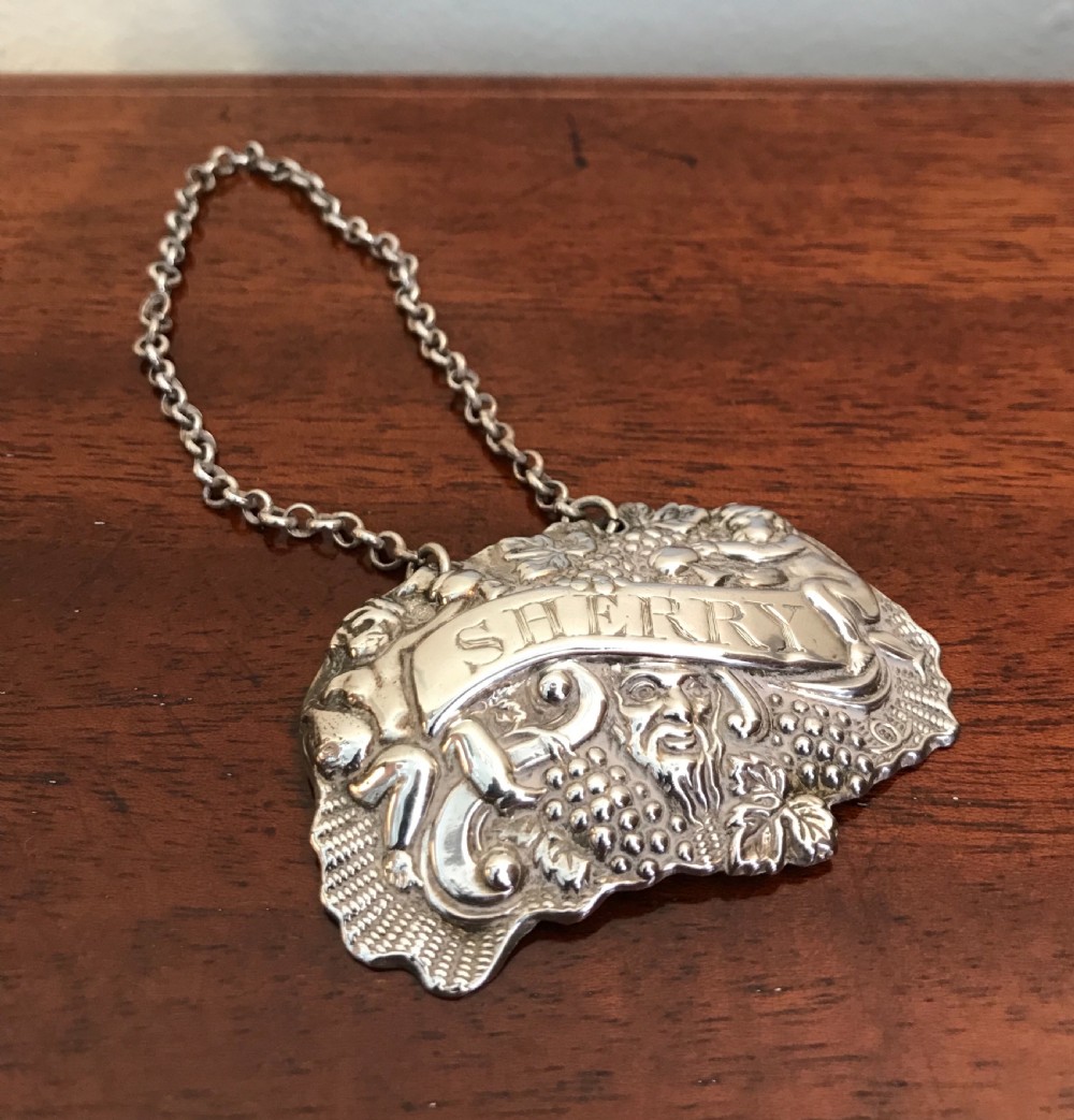 George III Irish Silver Decanter Label View III