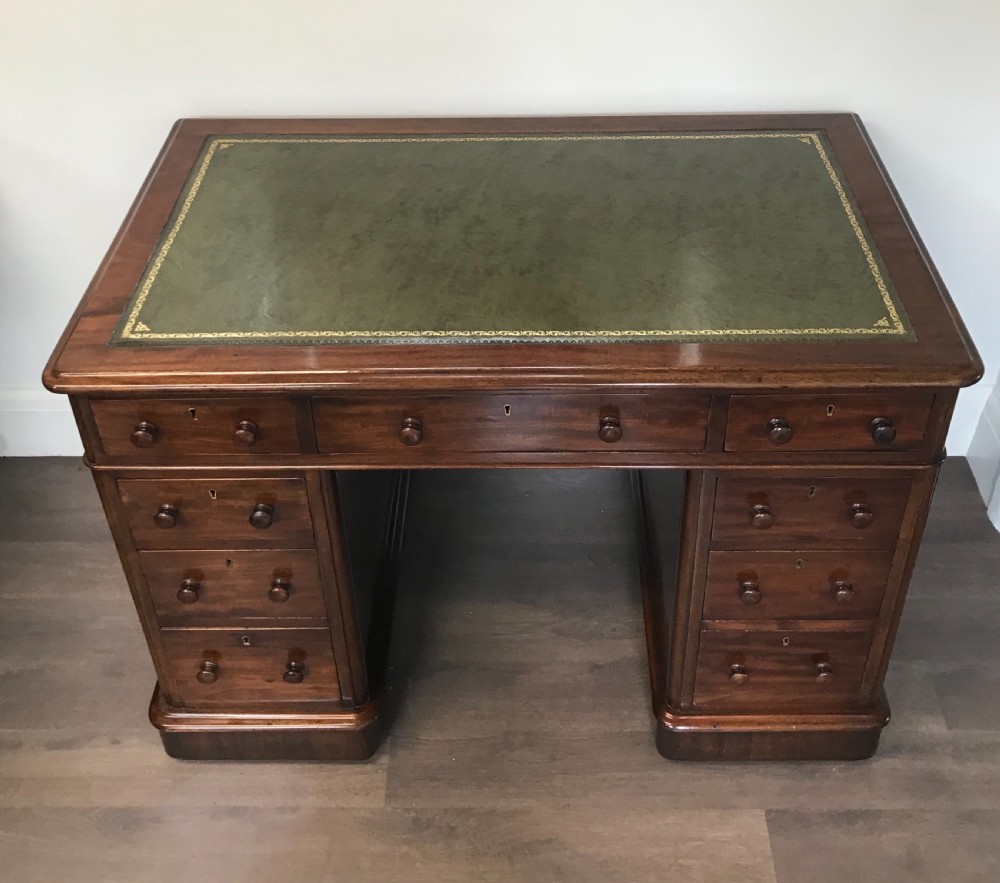 Victorian Mahogany Pedestal Desk