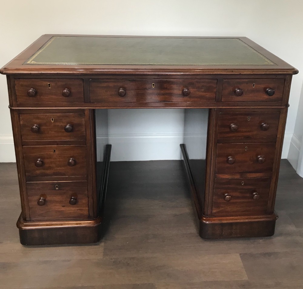 Victorian Mahogany Pedestal Desk View II
