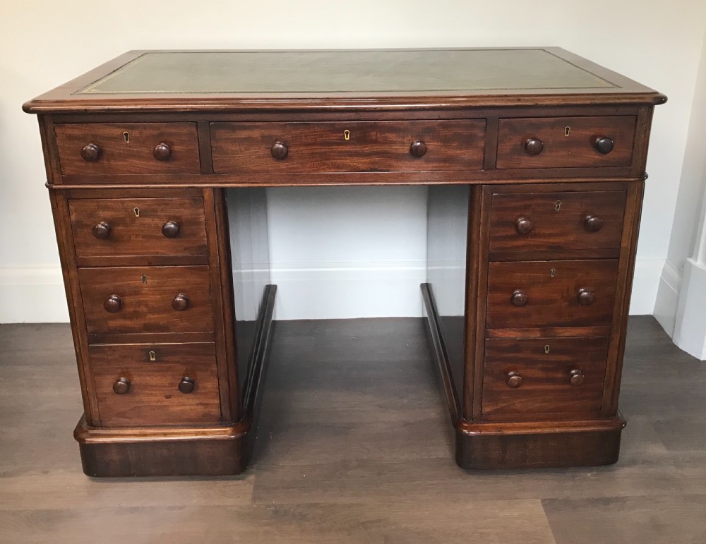 Victorian Mahogany Pedestal Desk View III