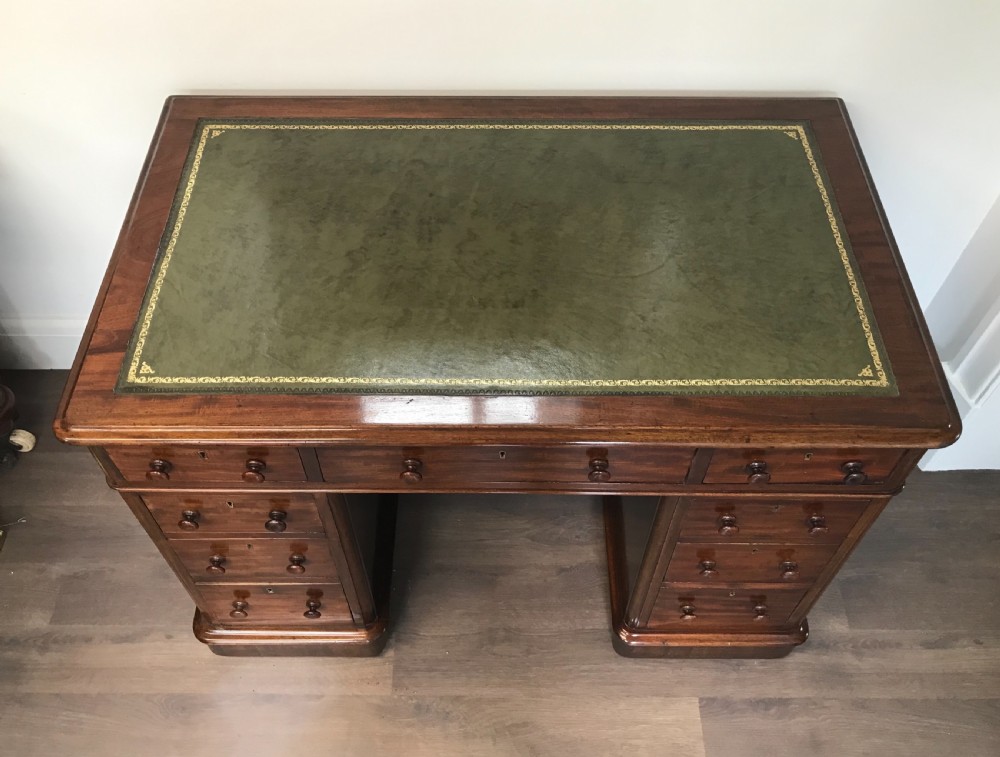 Victorian Mahogany Pedestal Desk View VII