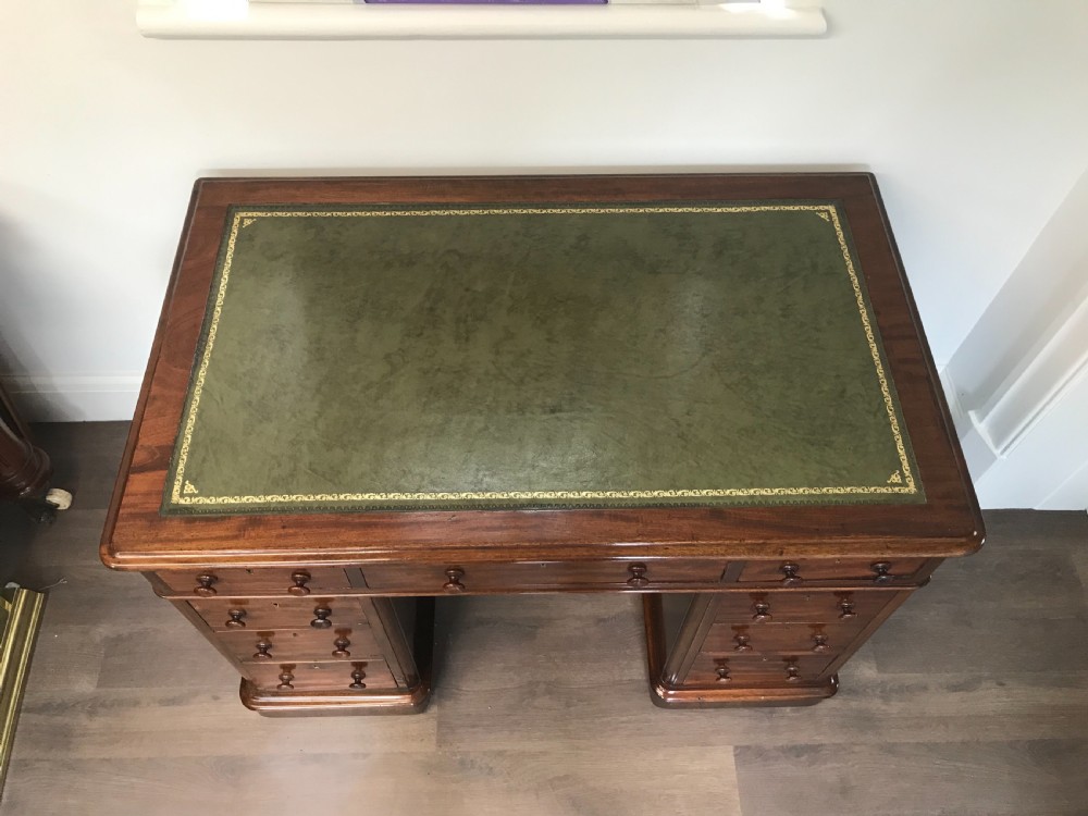 Victorian Mahogany Pedestal Desk View VIII
