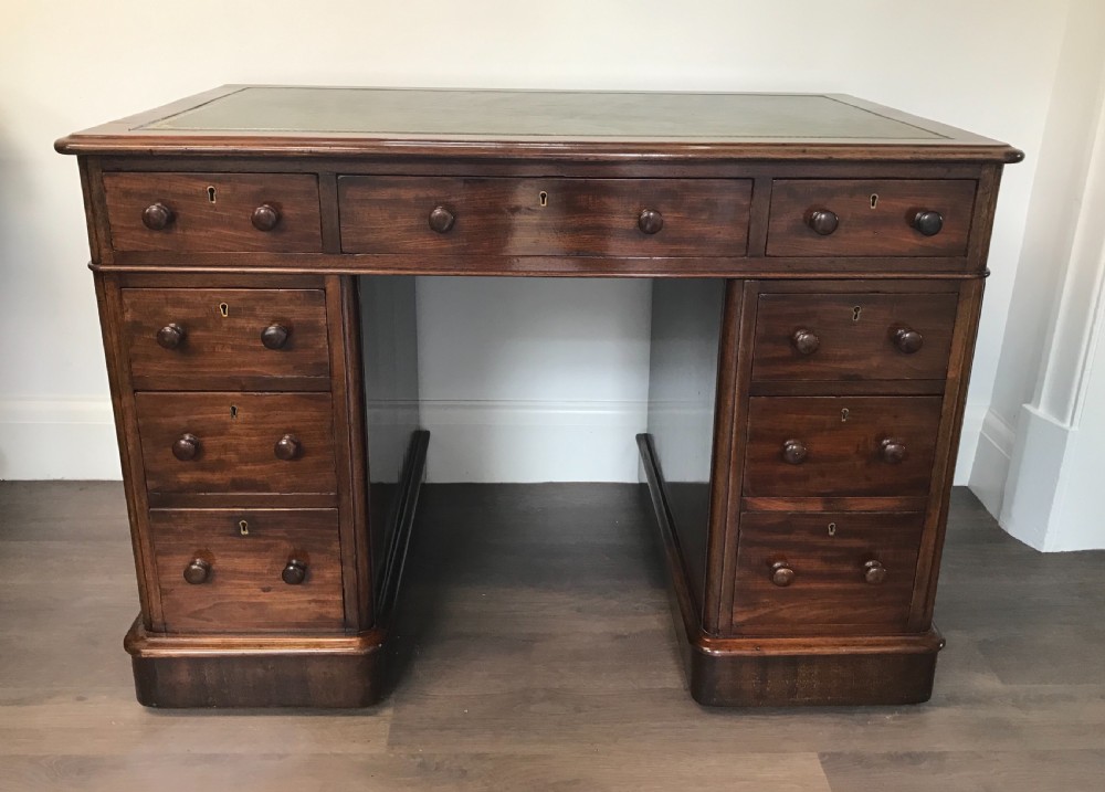 Victorian Mahogany Pedestal Desk View XI