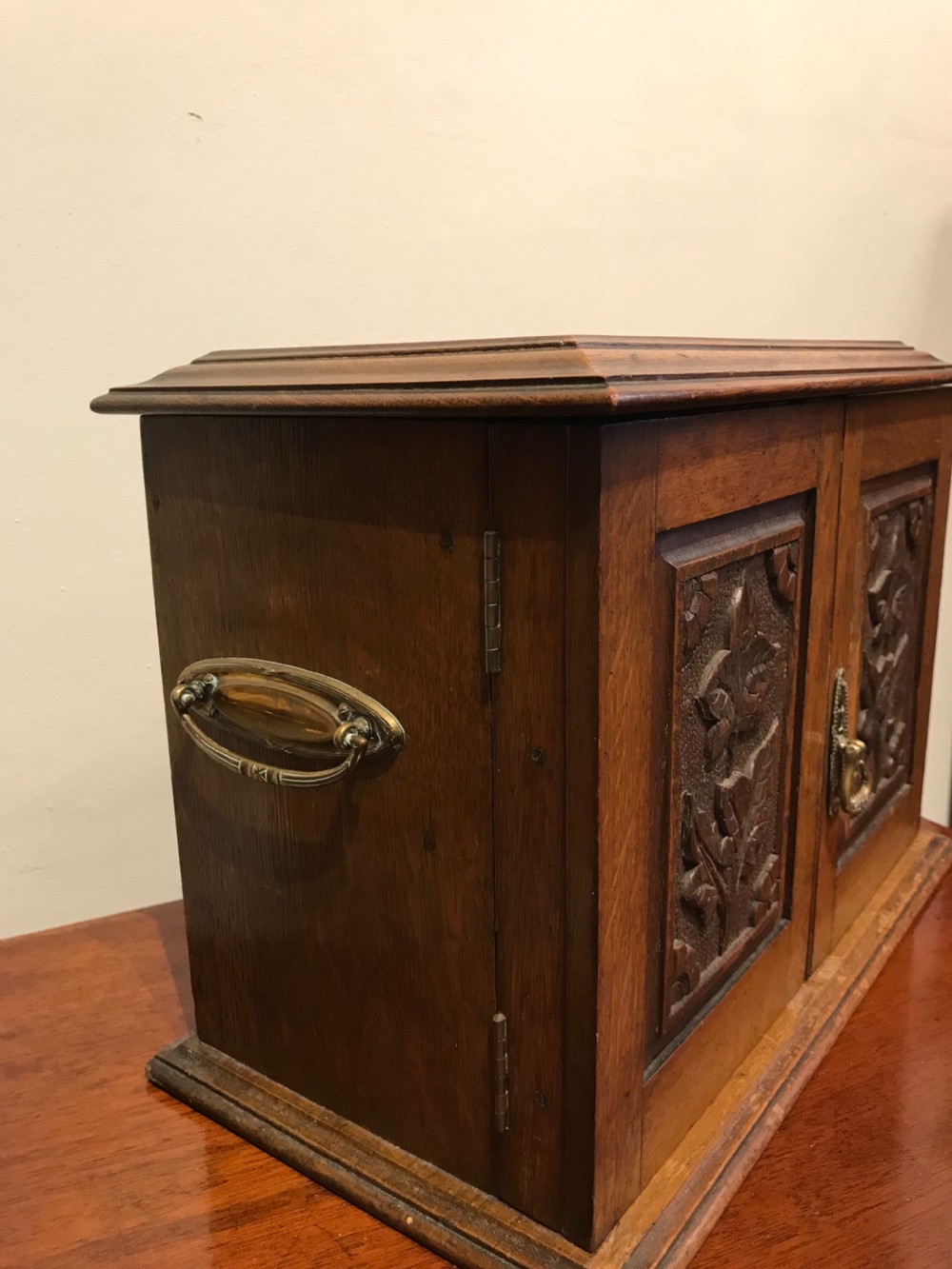 George V Oak Smokers Cabinet  View IV
