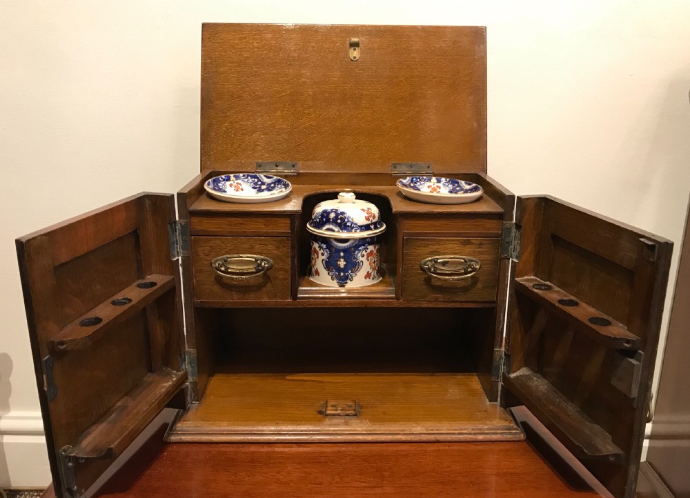 George V Oak Smokers Cabinet  View VIII