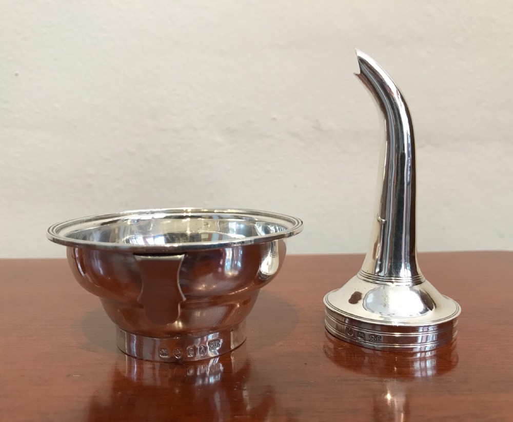 George III Silver Wine Funnel by John Emes, hallmarked London 1798 View VI