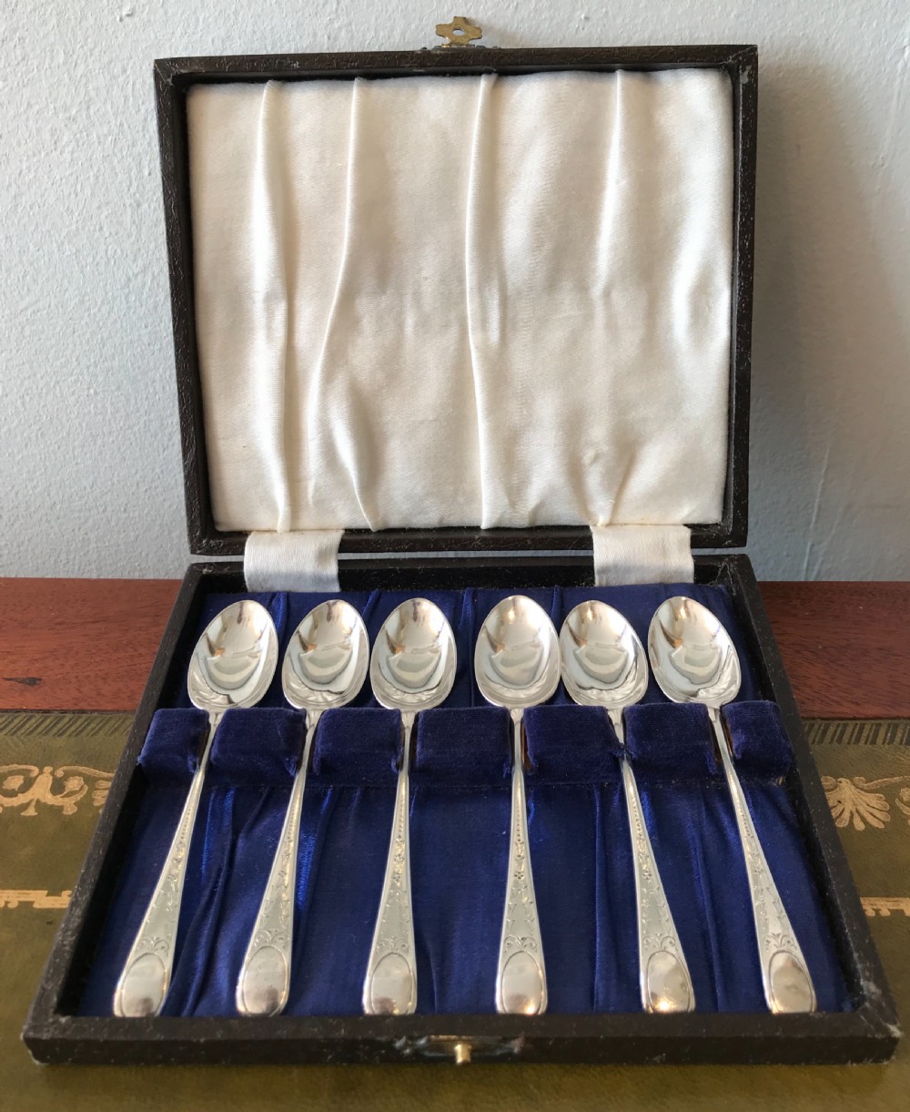 Set of Six Silver Tea Spoons