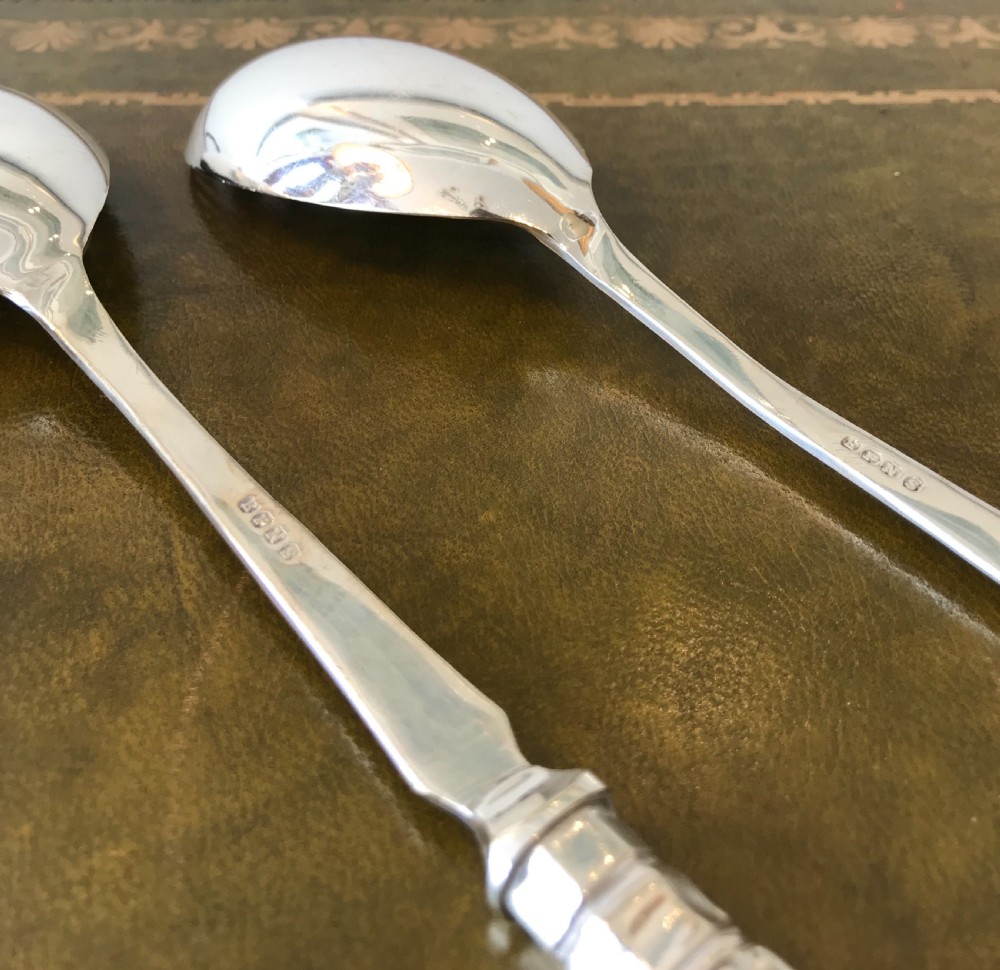 Pair of Silver Handled Salad Servers View III