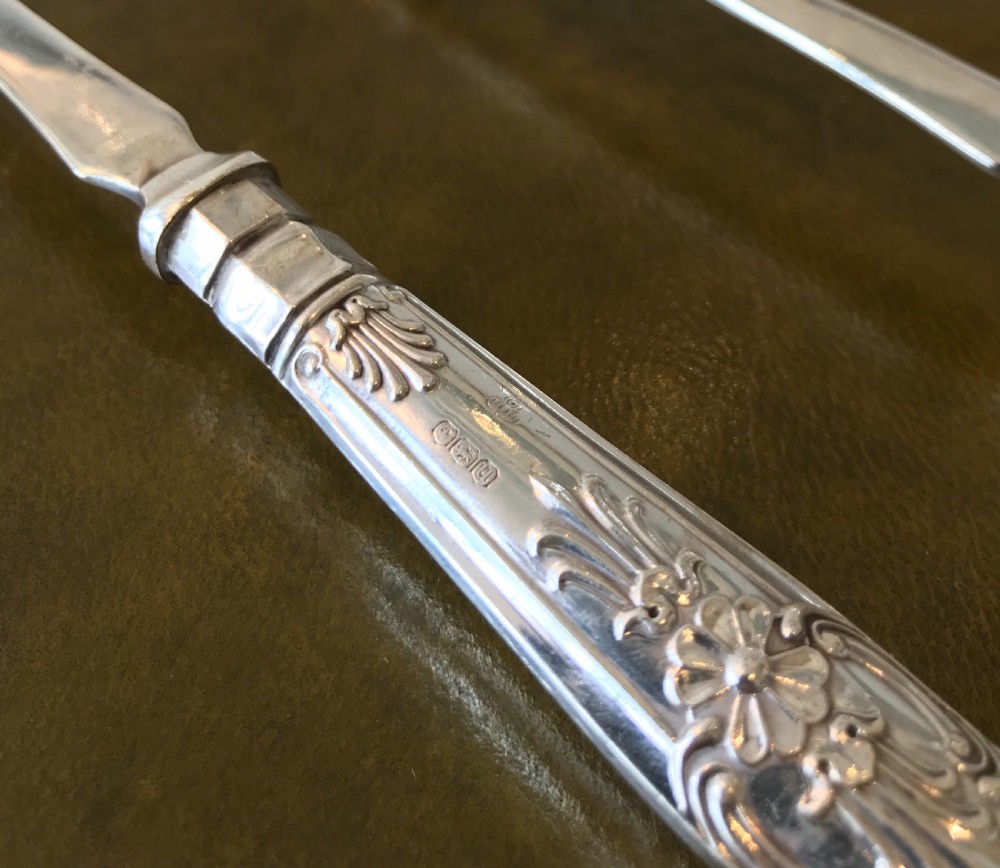 Pair of Silver Handled Salad Servers View IV
