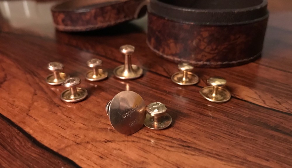 Collection of Gold Shirt Studs View II